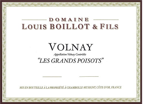 Volnay Les Grands Poisots Domaine Louis Boillot 2019