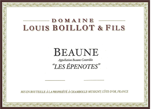 Beaune "Les Èpenotes” Domaine Louis Boillot 2019