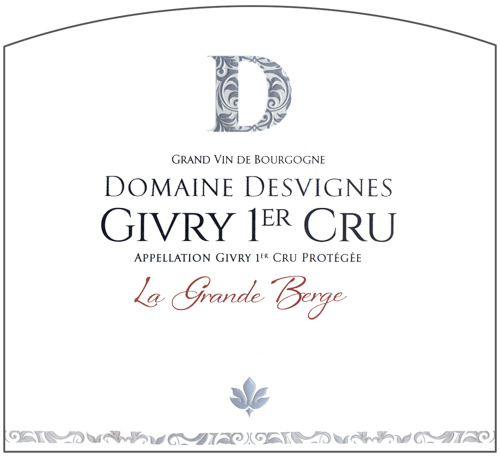 Givry Premier Cru La Grande Berge Domaine Desvignes 2019