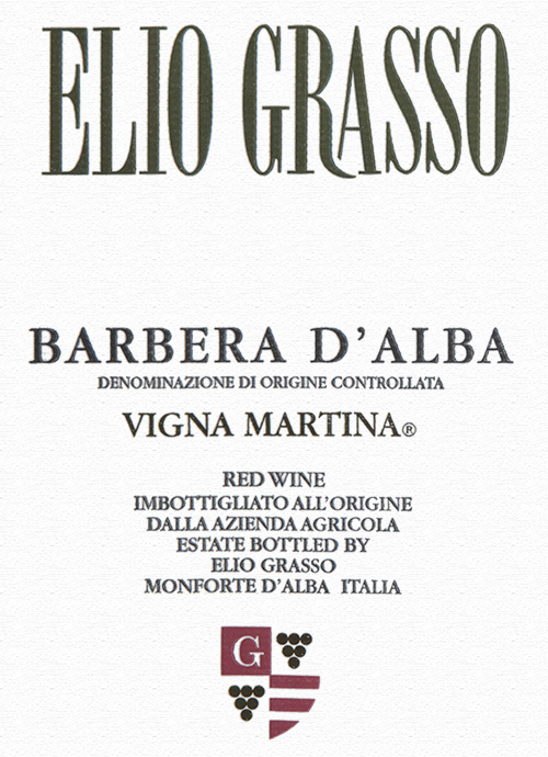 Barbera d’Alba Vigna Martina Elio Grasso 2019
